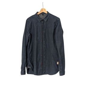 United Colors Of Benetton Blue Denim Casual Shirt Men's, M
